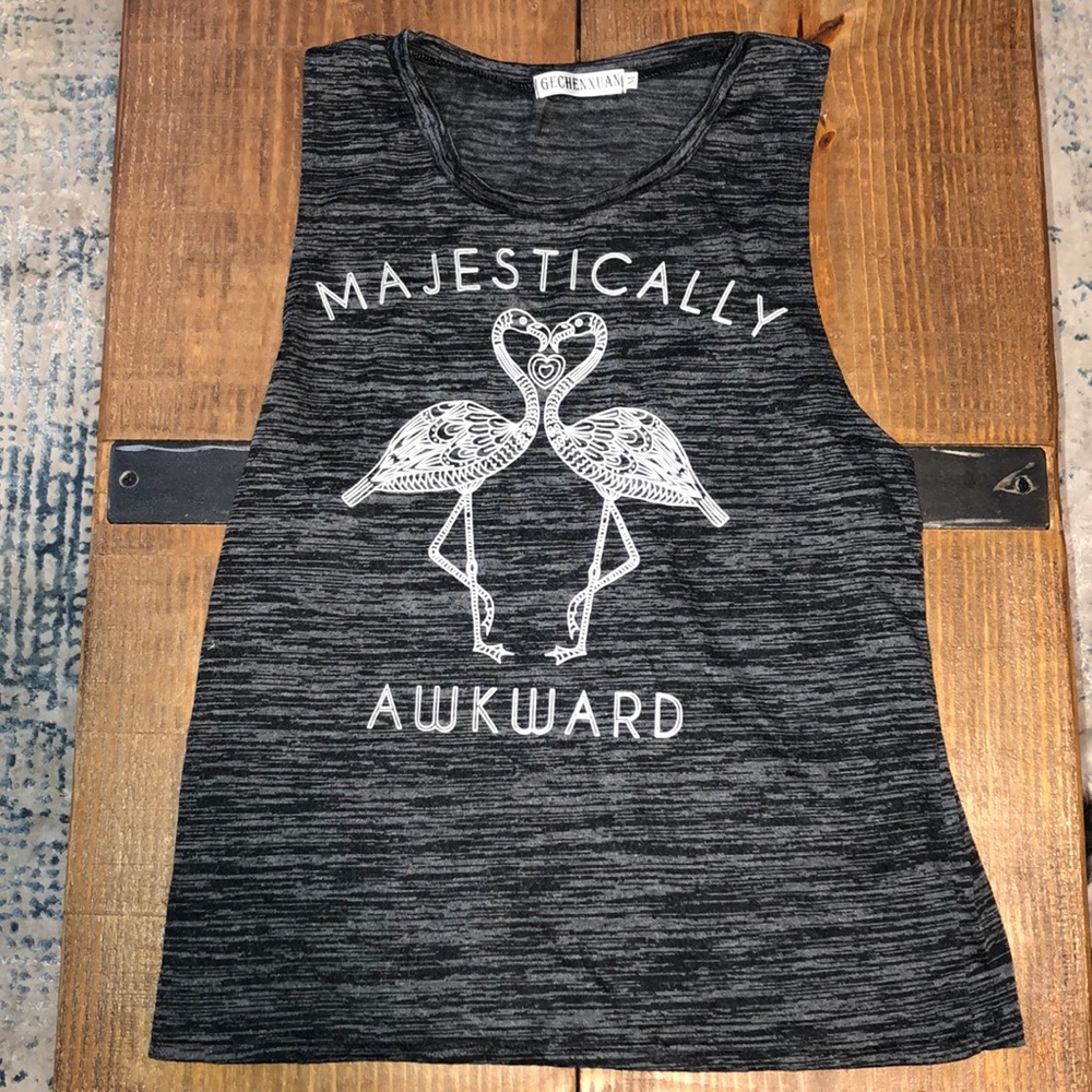 Grey/Black ‘Flamingo’ Tank in Medium